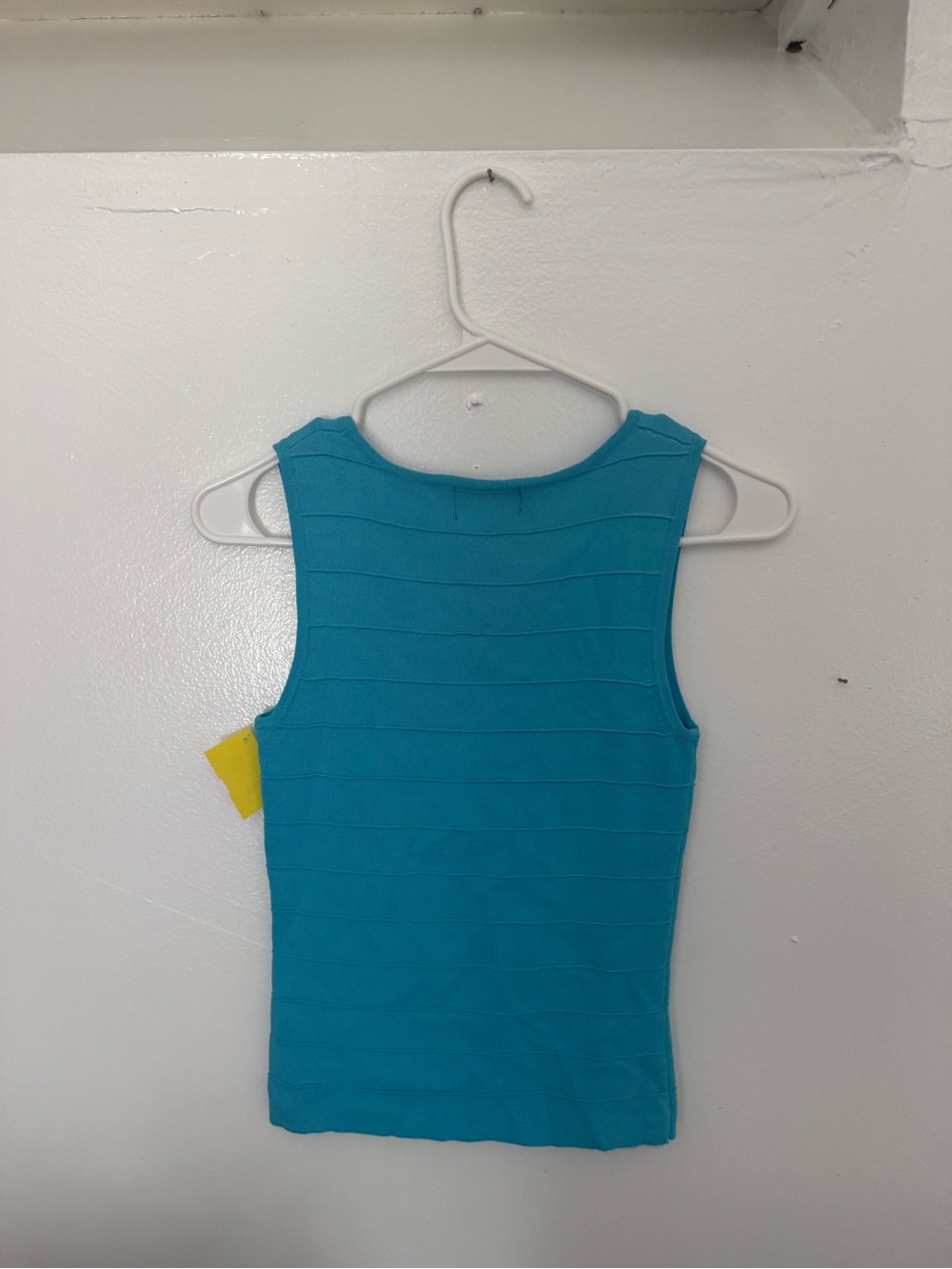 Finity Turquoise Ribbed Tank Top - Picture 6 of 6